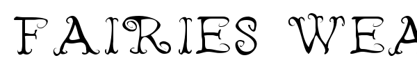 Fairies Wear Boots font preview
